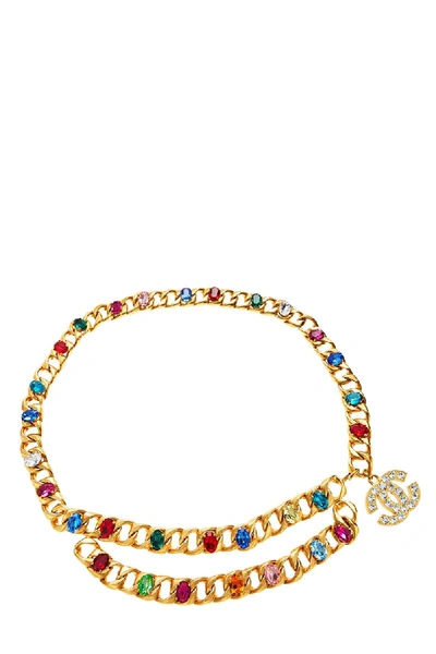 Chanel Gold & Multicolor Jewel Chain Belt