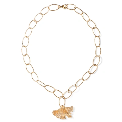 Apples & Figs Allegory Of Hope Gold Ginkgo Leaf Chain Necklace