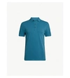 Allsaints Parlour Cotton-blend Polo-shirt* In Arch Blue