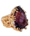 KOJIS GOLD AMETHYST AND DIAMOND DRESS RING,000642797