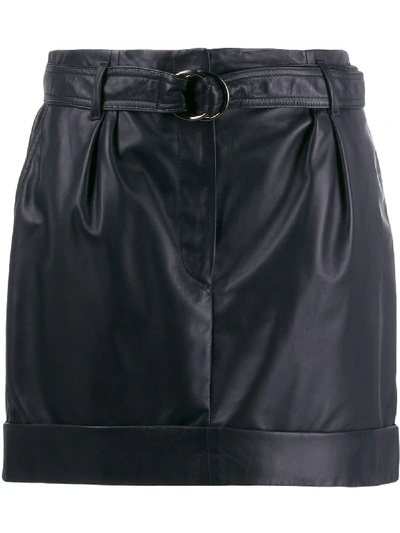 Brunello Cucinelli Belted Mini Skirt In 蓝色