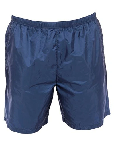 Prada Swim Trunks In Blue