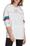 Adidas Originals Boyfriend Hoodie In White