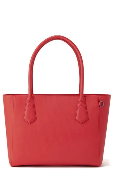 Dagne Dover Signature Classic Coated Canvas Tote In Siren