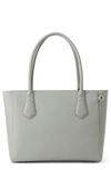 Dagne Dover Signature Classic Coated Canvas Tote In Sage