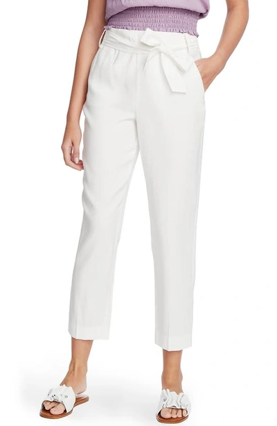 1.state Tie Waist Tapered Trousers In Soft Ecru
