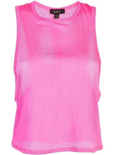 Alala Mesh Tank Top In Pink