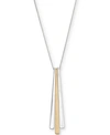 LUCKY BRAND TWO-TONE STICK PENDANT LONG NECKLACE, 30" + 2" EXTENDER