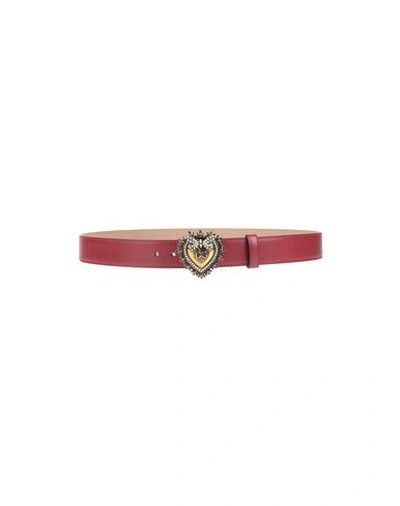 Dolce & Gabbana Regular Belt In Maroon