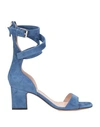 Valentino Garavani Sandals In Pastel Blue
