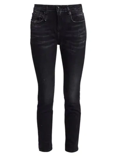 R13 Alison Skinny Jeans In Black Marble