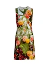 AKRIS PUNTO Cactus Blossom Print Shift Dress