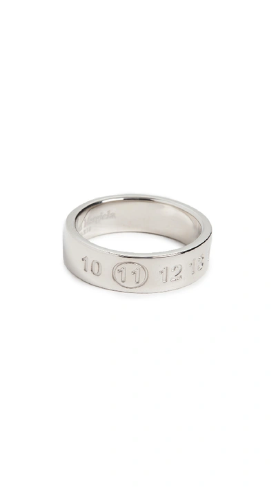 Maison Margiela Smooth Edge Ring In Silver