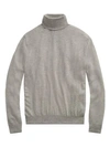 Ralph Lauren Cashmere Jersey Sweater In Light Grey