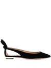 Aquazzura Cut-out Detail Ballerina Shoes In Black