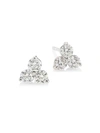 ROBERTO COIN WOMEN'S DIAMOND CLASSIC 18K WHITE GOLD & DIAMOND CLUSTER STUD EARRINGS,400011701173