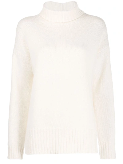 Pringle Of Scotland Guernsey-knit Roll-neck Jumper In White