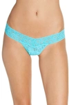 Hanky Panky Signature Lace Low Rise Thong In Beau Blue