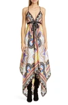 ETRO HANDKERCHIEF HEM SILK COVER-UP DRESS,201D163145448