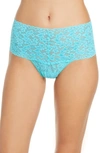 Hanky Panky 'retro' Thong In Beau Blue