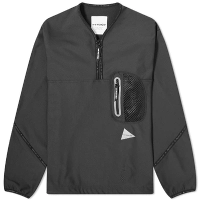 And Wander Light Fleece Pullover In Grey