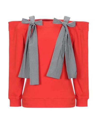 Msgm Sweatshirt In Red