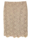 Valentino Midi Skirts In Gold