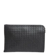 BOTTEGA VENETA LEATHER INTRECCIATO POUCH,14992577