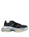 Balenciaga Men's Triple S Mesh & Leather Sneakers, Dark Red In Deep Purple