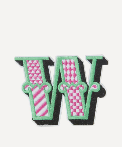 Liberty London Embroidered Sticker Patch In W In Green