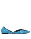 Roger Vivier Ballet Flats In Azure