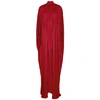 VALENTINO RED CAPE-EFFECT JERSEY GOWN,3165503