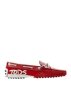 TOD'S TOD'S WOMAN LOAFERS RED SIZE 8 SOFT LEATHER,11666341UD 14