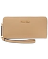 CALVIN KLEIN SAFFIANO LEATHER ZIP-AROUND WALLET