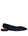 Santoni Ballet Flats In Dark Blue