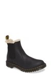 Dr. Martens' Dr. Martens Womens Black Wyoming 2976 Leonore Faux Fur-lined Leather Chelsea Boots In Black Wyoming