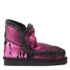 Mou Eskimo 18 Fuxia Metallic Leather Ankle Boots In Black