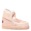 MOU LIGHT PINK ESKIMO 18 LEATHER ANKLE BOOTS,fe127586-1359-7b43-6602-7bf818d6ef5a