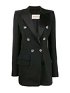 ALEXANDRE VAUTHIER CRYSTAL BUTTON DOUBLE-BREASTED BLAZER,193JA961