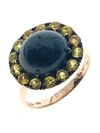 ROSA DE LA CRUZ 18KT GOLD OVAL CABOCHON RING,GEM1003 18K YELLOW