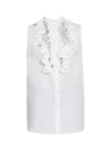 ALEXANDER MCQUEEN Lace Front Ruffled Blouse