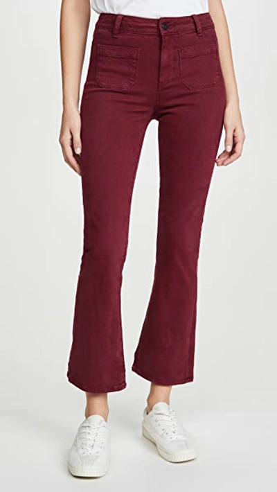 Paige Claudine Ankle Flare Jeans In Purple