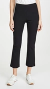 Vince Mid-rise Cropped Kick-flare Pants In Black