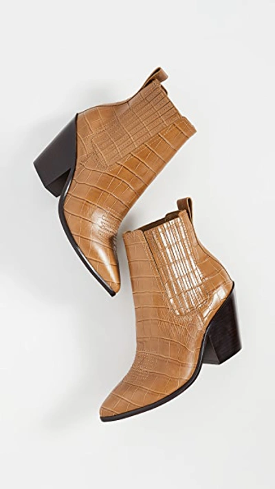 Loeffler Randall Kali Western Heeled Booties In Honey