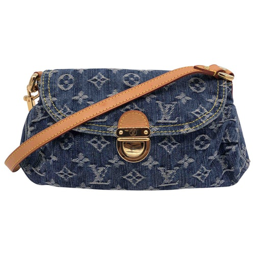 Pre-Owned Louis Vuitton Blue Cloth Handbag | ModeSens