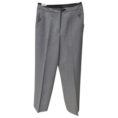 Pre-owned Fay Wool Large Pants In Grey