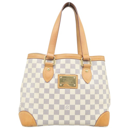 Pre-Owned Louis Vuitton Hampstead Blue Cloth Handbag | ModeSens