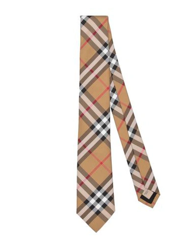 Burberry Tie In Khaki