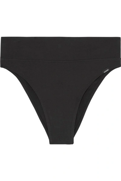 Lé Buns Taylor Set Of Two Stretch-organic Cotton Briefs In Black