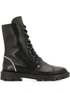 CASADEI BLACK LEATHER ANKLE BOOTS,1R134N0201T0067A161